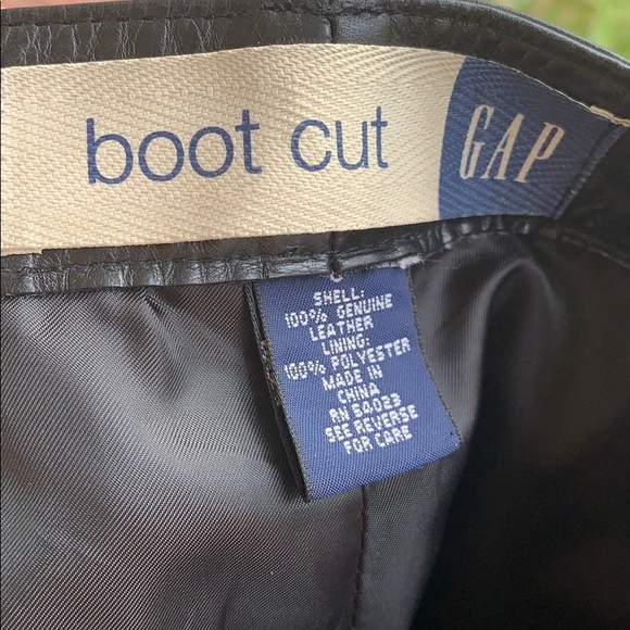 ⚡️SALE⚡️Genuine Black Leather Pants by GAP - Picture 6 of 8